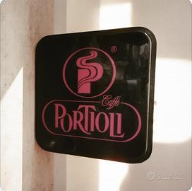 Vintage Insegna Luminosa - Portioli Caffè bifaccia