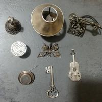 Miniature ARGENTO Vintage 800/925 – Lotto 8 pezzi