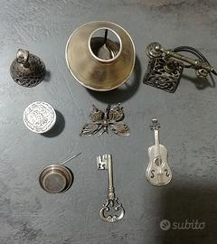 Miniature ARGENTO Vintage 800/925 – Lotto 8 pezzi