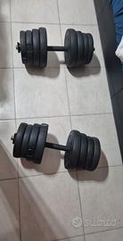 manubri da 15 kg tot 30 kg