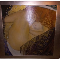 Danae Giallobus Falso d'autore con cornice dedicat