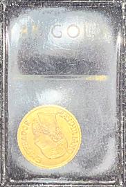 Moneta 1 Peso in ORO anno 1865