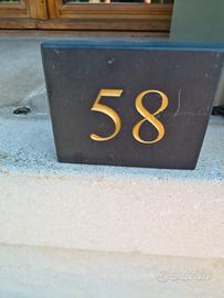 Numero civico in Ardesia 