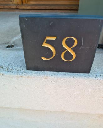 Numero civico in Ardesia 