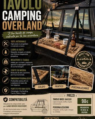 Tavolo Camping Overland