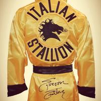 Sylvester Stallone Rocky vestaglia boxe autografo