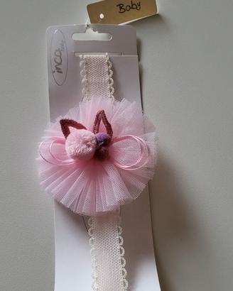 Fascia capelli neonata INCA Baby rosa NUOVA