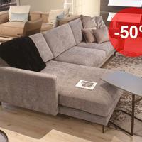 Divano moderno penisola Doimo Salotti nodello Bart