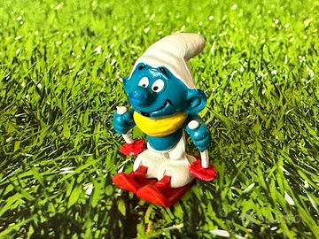 Puffo Sciatore Schleich vintage 1979 Smurfs
