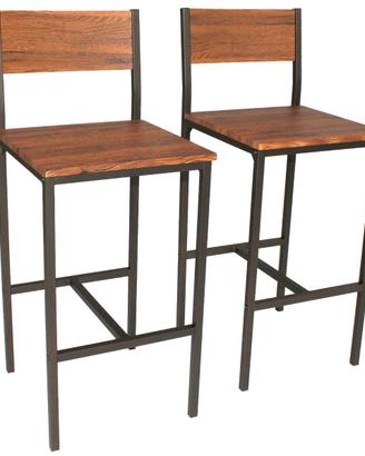 VENICE SET 2 SGABELLI Bar Marrone Noce