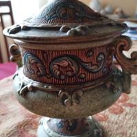 Vaso Gialletti V.G. Deruta decorato a mano vintage