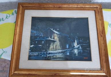 NAVIGLIO DI MILANO al tramonto, 1982