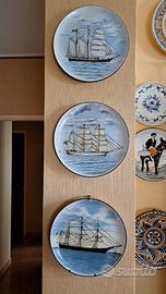 Piatti in ceramica Velieri museo marinaro Sanremo