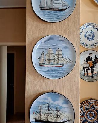 Piatti in ceramica Velieri museo marinaro Sanremo