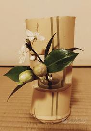 Vaso contenitore fiori in bamboo