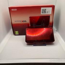 Nintendo 3DS rosso metallico, con scatola