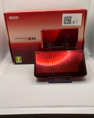 Nintendo 3DS rosso metallico, con scatola