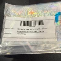 12 fogli/24 fogli di stencil in vinile per nail