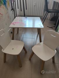 Tavolo bambini con 2 sedie Kesper (legno/bianco)

