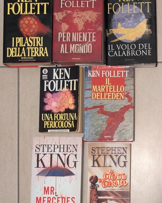 LOTTO 7 LIBRI KEN FOLLETT, STEPHEN KING, ED. MISTE