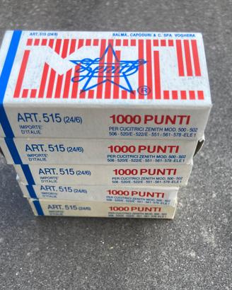 Punti metallici per pinzatrice