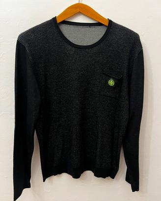 🧶 Maglione Uomo Stone Island Nero – Knit Vintage