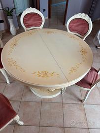 Tavolo sala piu sedie e porta borsa