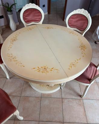 Tavolo sala piu sedie e porta borsa
