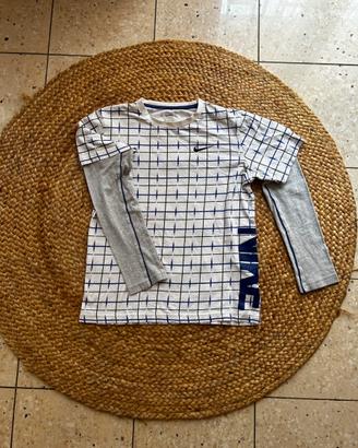 Maglia maniche lunghe Nike fantasia quadri