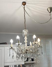 Lampadario a gocce in cristallo 6 luci – Eleganza