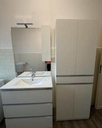 Arredo bagno completo bianco ghiaccio laccato