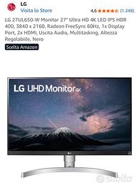 Monitor LG 27” 4K UHD IPS HDR