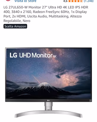 Monitor LG 27” 4K UHD IPS HDR