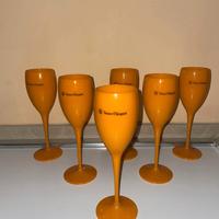 CHAMPAGNE VEUVE CLICQUOT SET 6 FLUTE ACRILICO