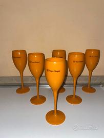 CHAMPAGNE VEUVE CLICQUOT SET 6 FLUTE ACRILICO