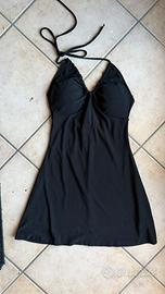 Vestito corto nero schiena scoperta-Taglia XS/S