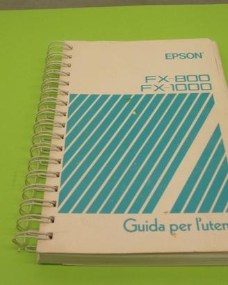 Manuale stampante Epson FX-800 FX-1000,