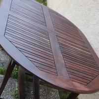 Tavolo allungabile legno teak 4 sedie richiudibili