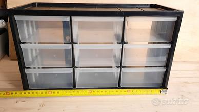 Contenitore 9 cassetti trasparenti della stanley