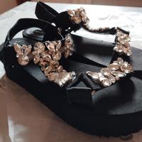 Sandali Quanticlo platform con strass