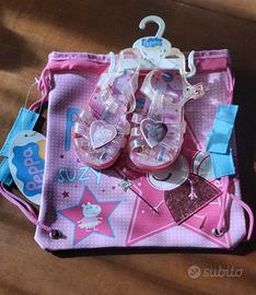Sacca mare più sandali PEPPA PIG