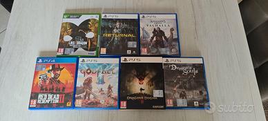 giochi ps5/xbox + dualsense + plastiche traforate