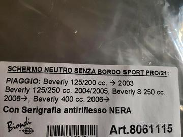 Parabrezza Schermo Neutro Sport Pro/21
