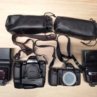 Nikon F90X e Nikon F-801 + flash SB-24 SB-26