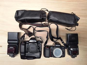Nikon F90X e Nikon F-801 + flash SB-24 SB-26