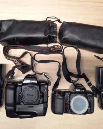 Nikon F90X e Nikon F-801 + flash SB-24 SB-26