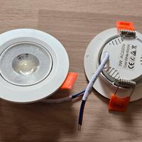 10 faretti LED slim luce fredda da incasso 3W 220V