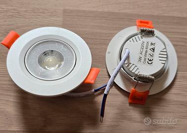 10 faretti LED slim luce fredda da incasso 3W 220V