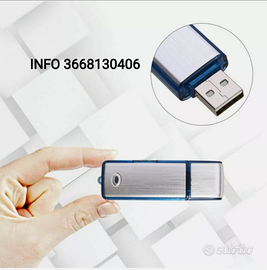 Pen Drive Registratore Vocale Usb Mini Audio Microspia