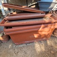 Vasi rettangolari in plastica – coppia, piccole di